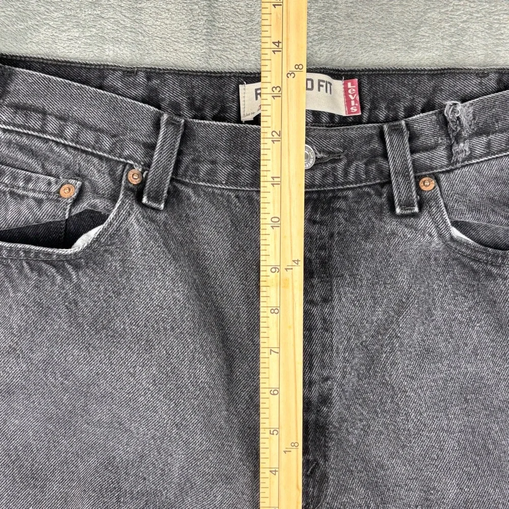 Levi's 550 Jeans Mens 38X32‎ Black Relaxed Fit Straight Distressed (Fit 38x30)